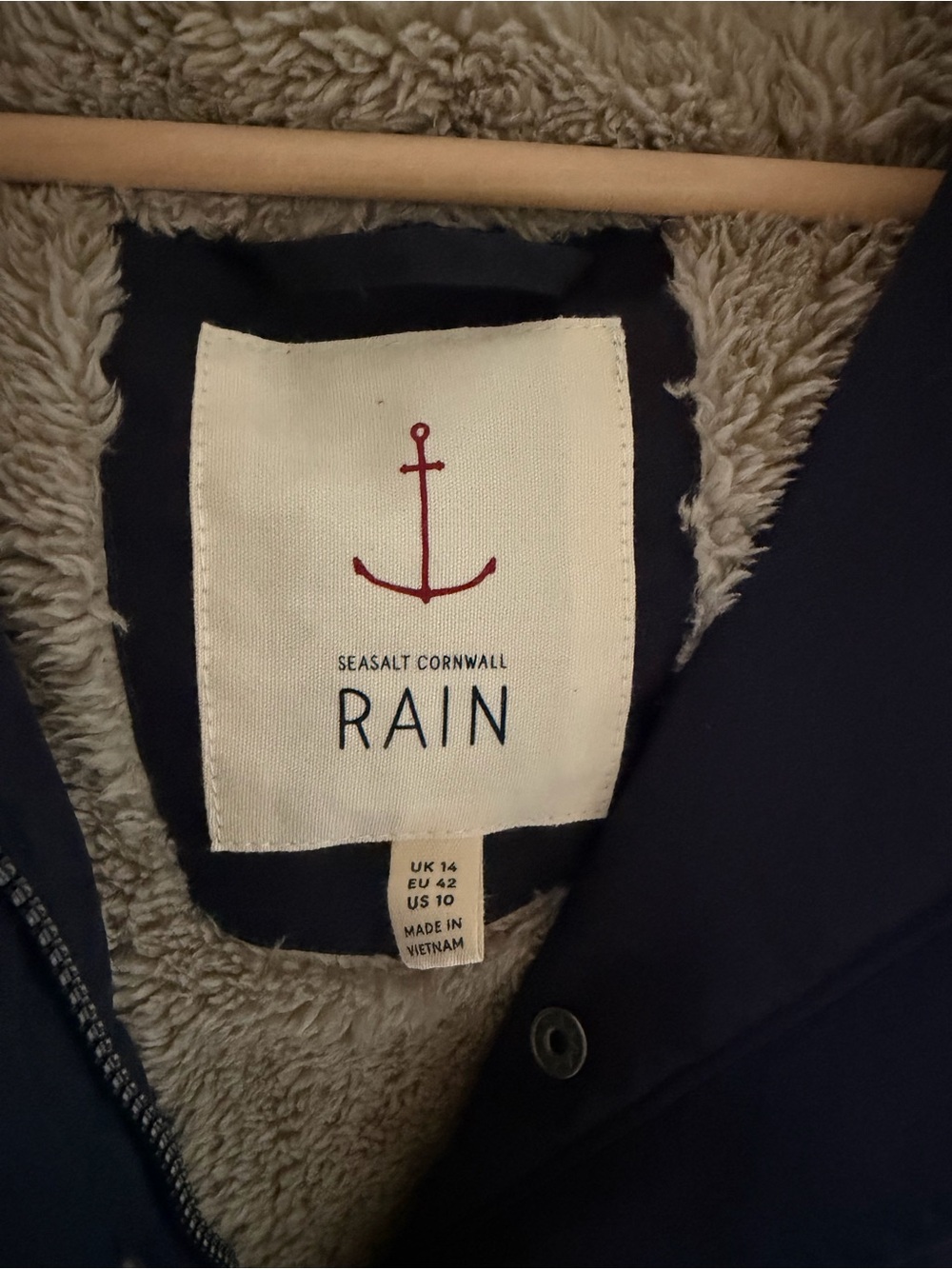 Seasalt Cornwall Plant Hunter Women's Navy Hooded Parka Coat - Picture 2 of 10
